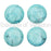 Chinese Turquoise Dyed Howlite Gemstone Round Flat-Back Cabochon 25mm (1 pcs)