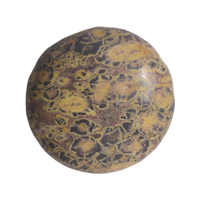 Leopard Skin Agate Gemstone Round Flat-Back Cabochon 25mm (1 Piece)