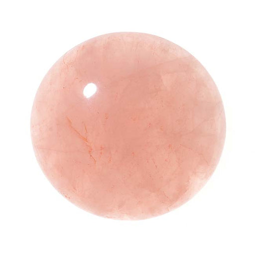 Rose Quartz Gemstone Round Flat-Back Cabochon 25mm (1 Piece)