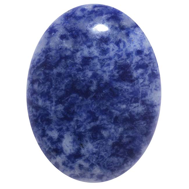Blue Sodalite Gemstone Oval Flat-Back Cabochon 40x30mm (1 Piece)