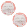 Lucite Round Cameo Pink With White Cat's Face 25mm (2 Pieces)