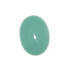 Opaque Green Turquoise Glass Cabochon 25x18mm Oval (1 pcs)