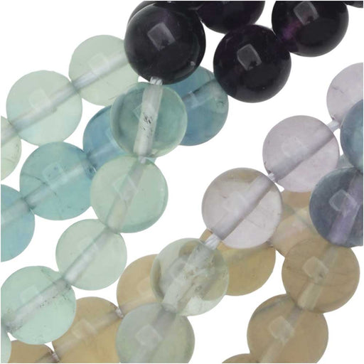 Dakota Stones Gemstone Beads, Fluorite, Round 6mm (8 Inch Strand)