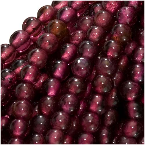 Gemstone Beads, Garnet, Round 3mm (14 Inch Strand)