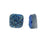 Dakota Stones Gemstone Beads, Agate Druzy, Square 12mm, Iridescent Blue Green (2 Pieces)