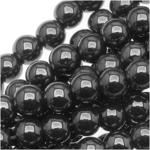 Gemstone Beads, Hematite, Round 4mm, Metallic Gray (15.5 Inch Strand)