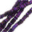 Gemstone Beads, Hematite, Diamond Cut Square 1x2mm, Matte Iridescent Purple (6 Inch Strand)