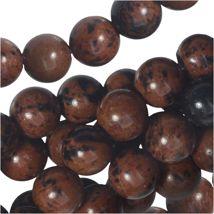 Gemstone Beads, Agate, Round 6mm, Mahogany (15.5 Inch Strand)