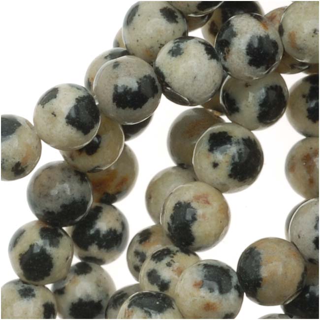 Gemstone Beads, Dalmation Jasper, Round 4-4.5mm (15.5 Inch Strand)