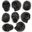 Gemstone Beads, Black Jasper, Square Carved Skull 17.5x14mm, Black (10 Pieces)