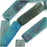 Gemstone Beads, Turquoise Jasper, Rectangle Tube 13x4mm, Blue/Green (16 Inch Strand)