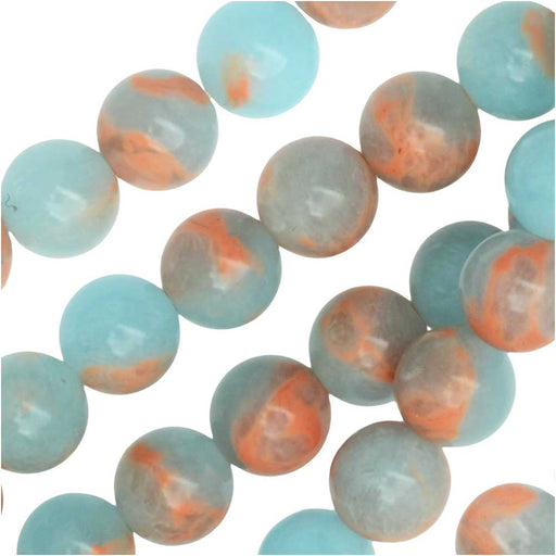Dakota Stones Gemstone Beads, Powder Blue Impression Jasper, Round 6mm (8 Inch Strand)