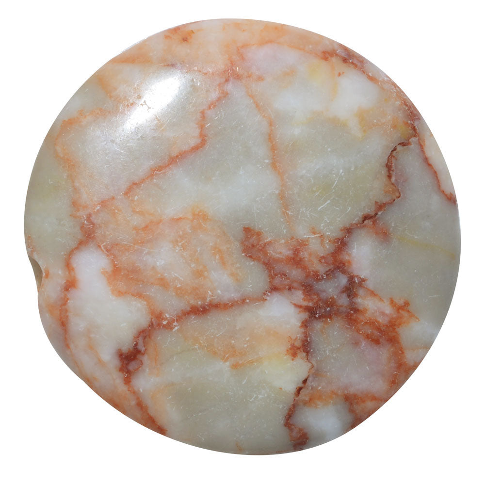 Orange Marble Pattern Jasper Round Focal Pendant Beads 35mm (2 pcs)