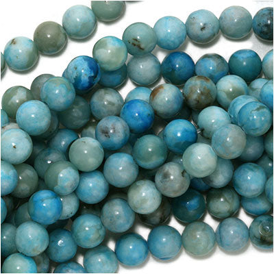 Gemstone Beads, Turquoise Jasper, Round 6mm, Blue/Green (15.5 Inch Strand)