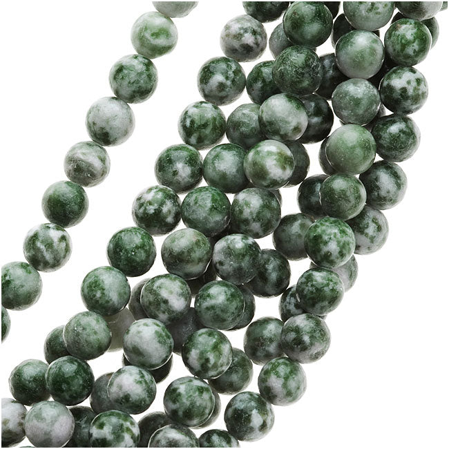 Gemstone Beads, China Jade, Round 6mm, Green (15.5 Inch Strand)