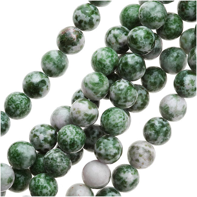 Gemstone Beads, China Jade, Round 8mm, Green (15 Inch Strand)
