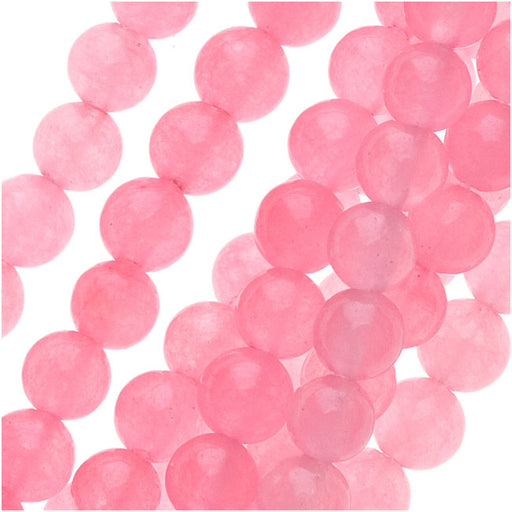 Gemstone Beads, Candy Jade, Round 4mm, Pink (15 Inch Strand)