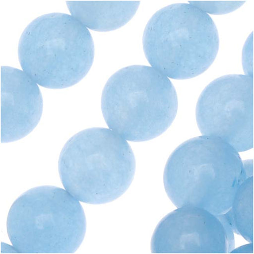 Gemstone Beads, Larimar Candy Jade, Round 6mm, Light Blue (15 Inch Strand)