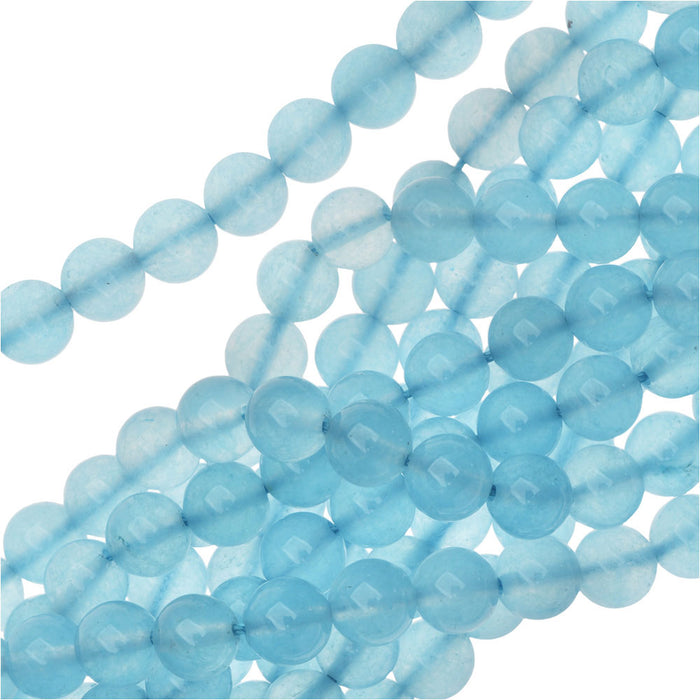 Gemstone Beads,Larimar Candy Jade, Round 8mm, Light Blue (14.5 Inch Strand)