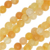 Dakota Stones Gemstone Beads, Yellow Jade, Round 4mm (8 Inch Strand)