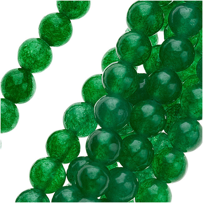 Gemstone Beads, Candy Jade, Round 4mm, Green (15.5 Inch Strand)