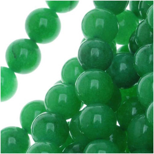 Gemstone Beads, Candy Jade, Round 6mm, Green (14.5 Inch Strand)