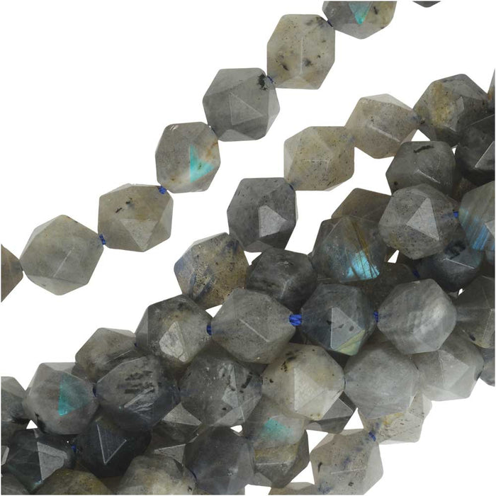Dakota Stones Gemstone Beads, Labradorite, Star Cut Faceted Round 8mm (14.75 Inch Strand)
