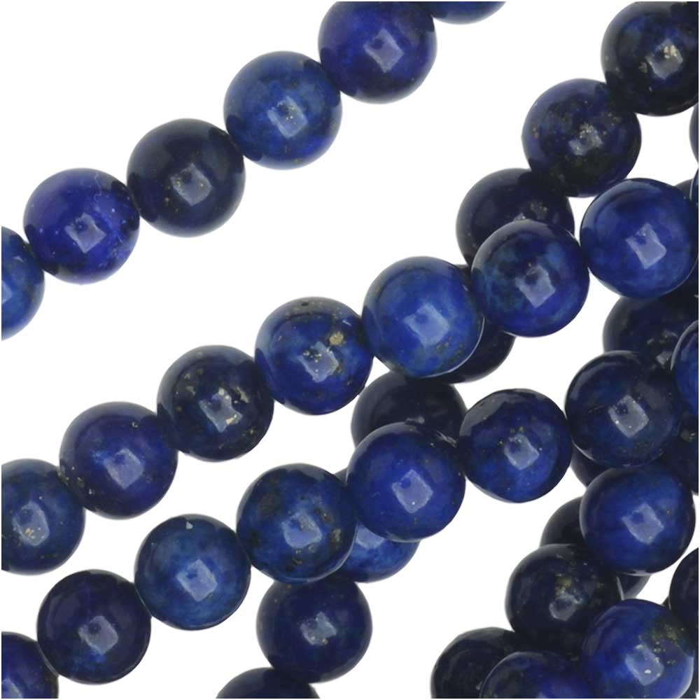 Dakota Stones Gemstone Beads, Lapis Lazuli, Round 4mm (8 Inch Strand)