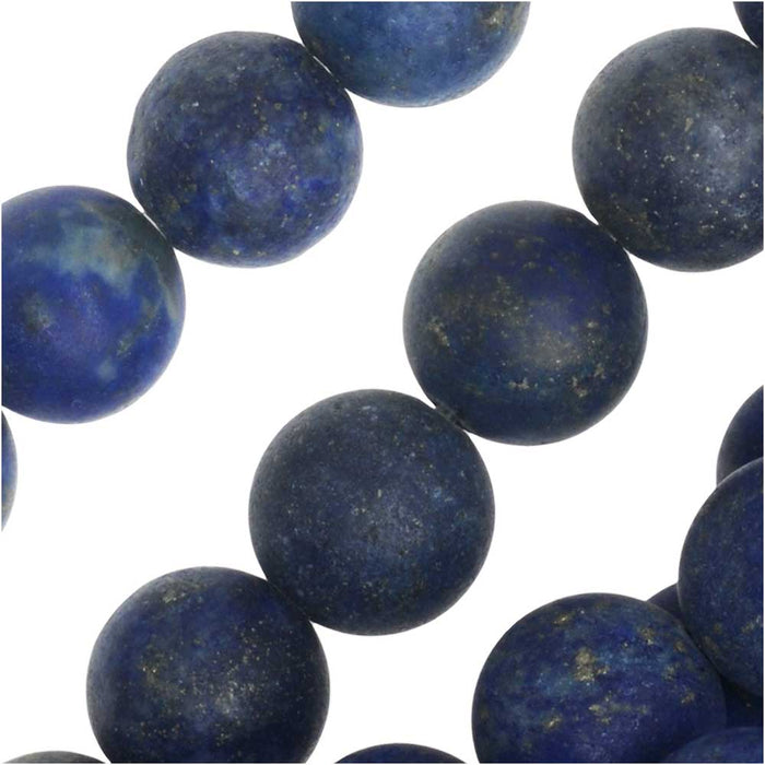 Dakota Stones Gemstone Beads, Lapis Lazuli, Matte Round 8mm (8 Inch Strand)