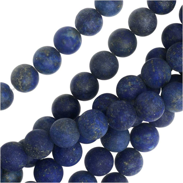 Dakota Stones Gemstone Beads, Lapis Lazuli, Matte Round 8mm (8 Inch Strand)
