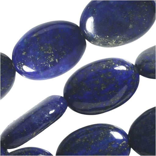 Dakota Stones Gemstone Beads, Lapis Lazuli, Oval 10x14mm (8 Inch Strand)