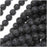 Gemstone Beads, Lava, Round 6mm, Black (15 Inch Strand)