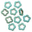 Gemstone Beads, Turquoise Blue Magnesite, Clover / Flower 19mm (10 Pieces)