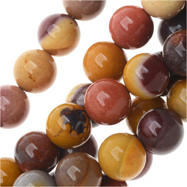 Gemstone Beads, Mookaite, Round 8mm, Multi-Colored (15.5 Inch Strand)