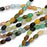 Gemstone and Glass Bead Mix, Tapered Tube 6x4mm, Multi-Colored (16 Inch Strand)