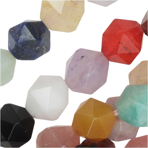 Dakota Stones Gemstone Beads, Mixed Stones, Star Cut Faceted Round 8mm (14.5 Inch Strand)