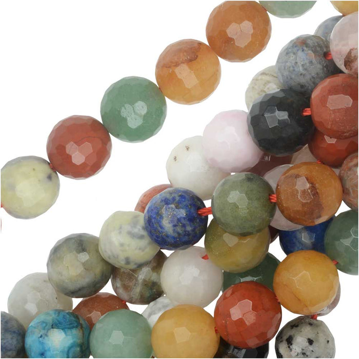 Dakota Stones Gemstone Beads, Mixed Stones, Faceted Round 10mm (15 Inch Strand)