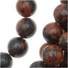 Gemstone Beads, Obsidian, Round 6mm, Mahogany (15 Inch Strand)