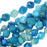 Dakota Stones Gemstone Beads, Dyed Blue Sardonyx, Star Cut Faceted Round 10mm (15 Inch Strand)