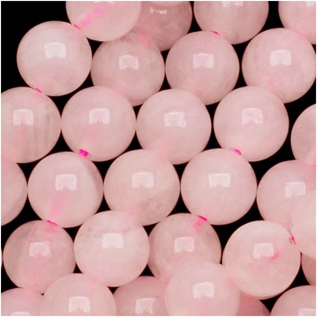 Gemstone Beads, Rose Quartz, Round 6mm, Pink (15.5 Inch Strand)