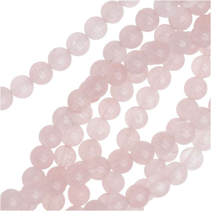 Dakota Stones Gemstone Beads, Rose Quartz, Round 6mm (8 Inch Strand)