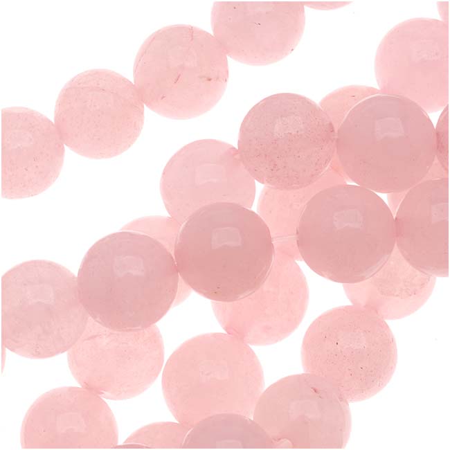 Gemstone Beads, Rose Quartz, Round 10mm, Pink (15 Inch Strand)