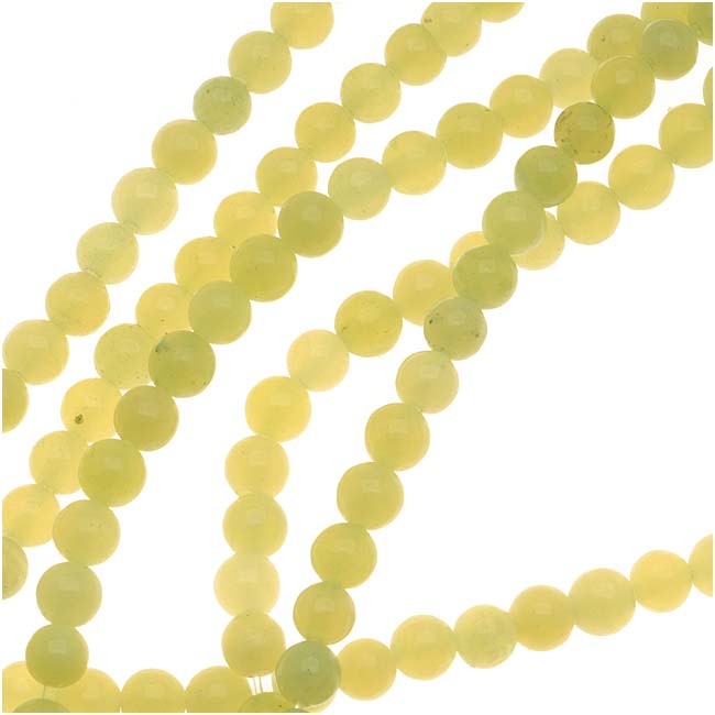 Gemstone Beads, Serpentine, Round 6mm, Olive Jade Green (15 Inch Strand)