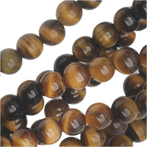 Dakota Stones Gemstone Beads, Tiger Eye, Round 4mm (8 Inch Strand)