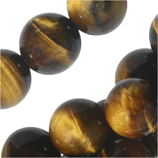 Dakota Stones Gemstone Beads, Tiger Eye, Round 10mm (8 Inch Strand)