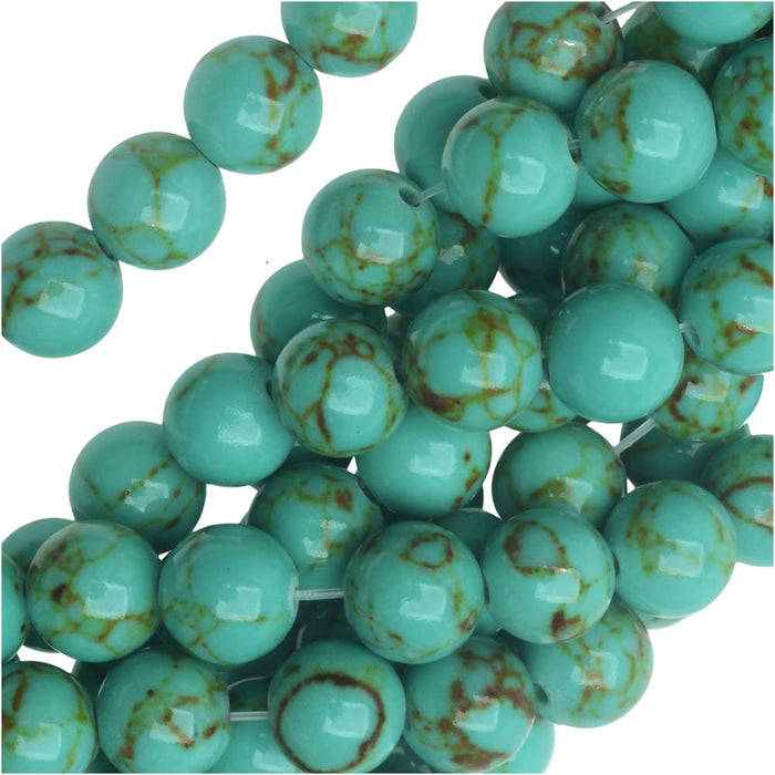 Gemstone Beads, Turquoise Magnesite, Round 8mm (15.5 Inch Strand)