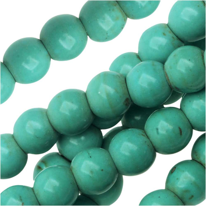 Gemstone Beads, Turquoise Magnesite, Round 6mm (14.5 Inch Strand)