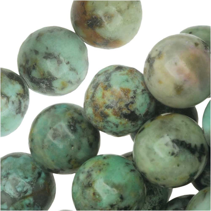 Dakota Stones Gemstone Beads, African Turquoise, Round 8mm (8 Inch Strand)