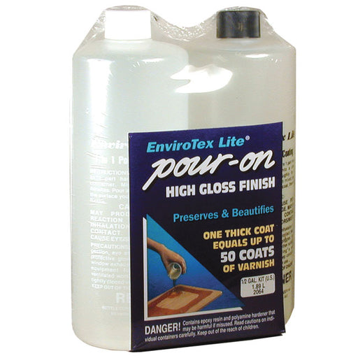 Envirotex Lite Pour-On High Gloss Epoxy 1/2 Gallon