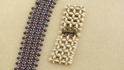 Instructions for the SuperDuo Right Angle Weave Bracelet Kit